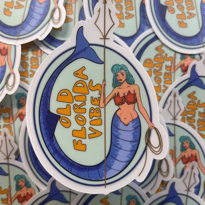 Adesivo Merwoman per la vendita all'ingrosso da parte di Old Florida Vibes