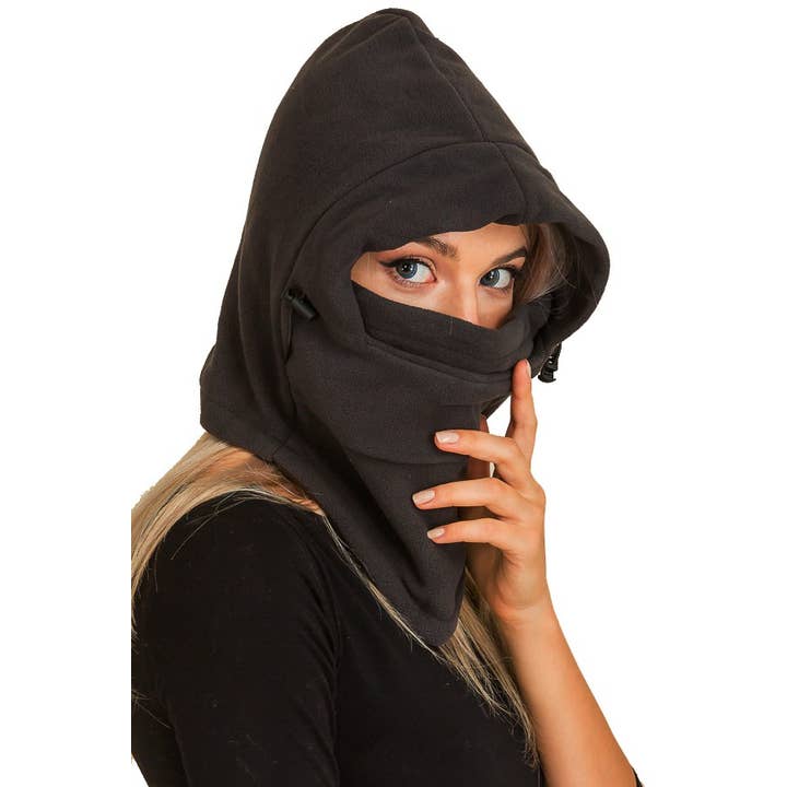 Cap Zone - Wholesale Balaclava - Women's - Plush Ski Mask With Adjustable Mouth Cover3