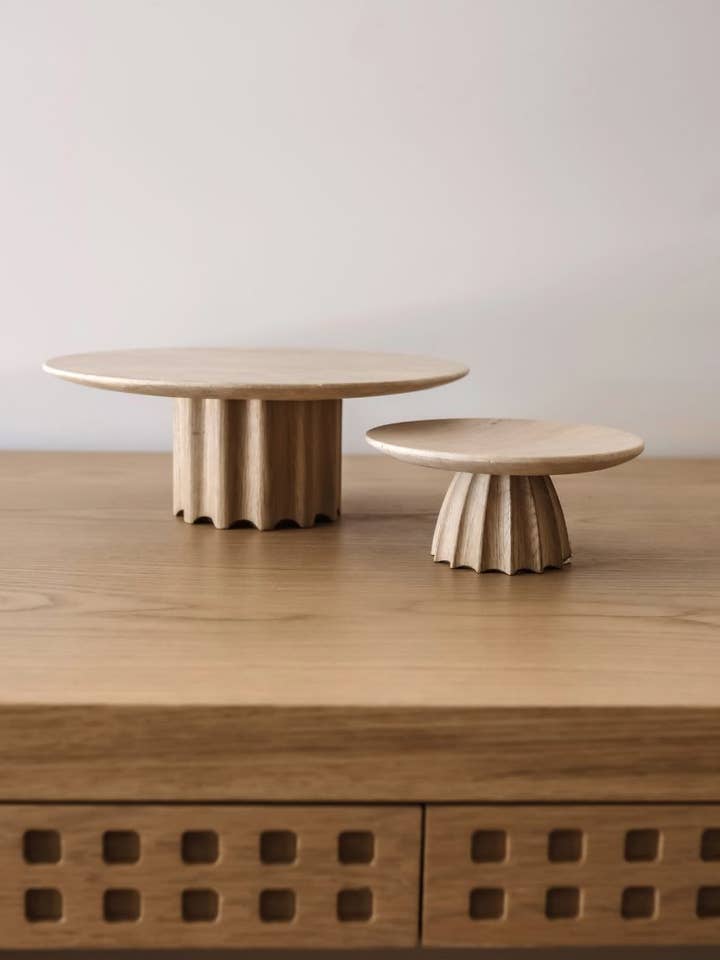 Knox Travertine Pedestal for wholesale by Le Maé by Lindye