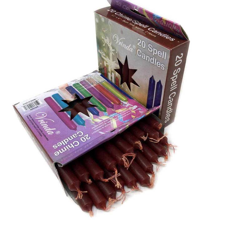 4'' Chime/Spell Brown candles(pack of 20) for wholesale by Vrinda