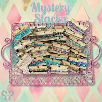 Multi Color Mystery $4 bracelet stacks, random mix bracelets for wholesale on Faire