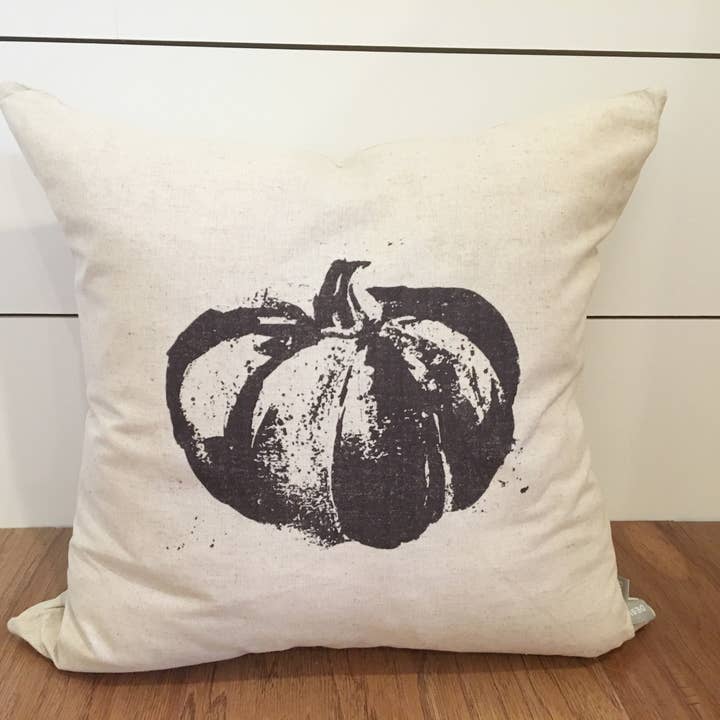 Capa de almofada de abóbora de carimbo preto por atacado de Design District Co