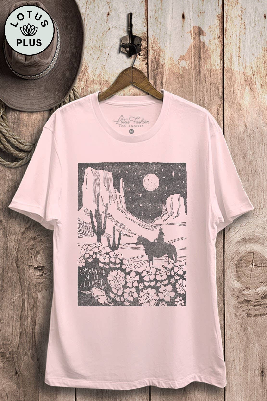 Lotus Fashion Collection - Wholesale Screen Printed T-Shirt - Women's - Somewhere In The Wild West Graphic Top2