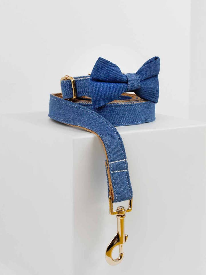 Denim Dog Collar for wholesale by Urbana Pet Boutique