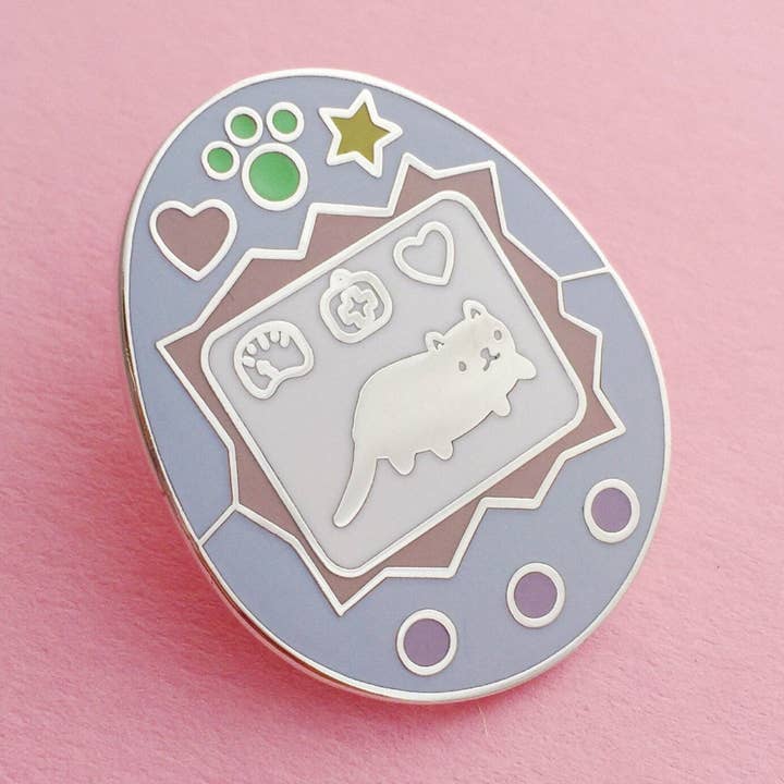 Pastel Cat Virtual Pet - Enamel Pin for wholesale by Hand Over Your Fairy Cakes