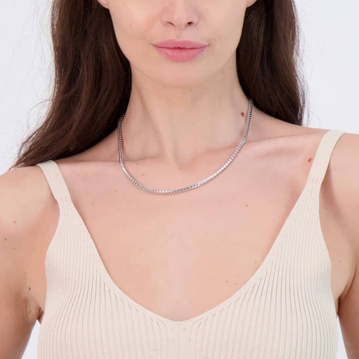 Pori Jewelry - Vendita all'ingrosso Collane a catena e maglie - Collana a catena Franco in argento da 3 mm1