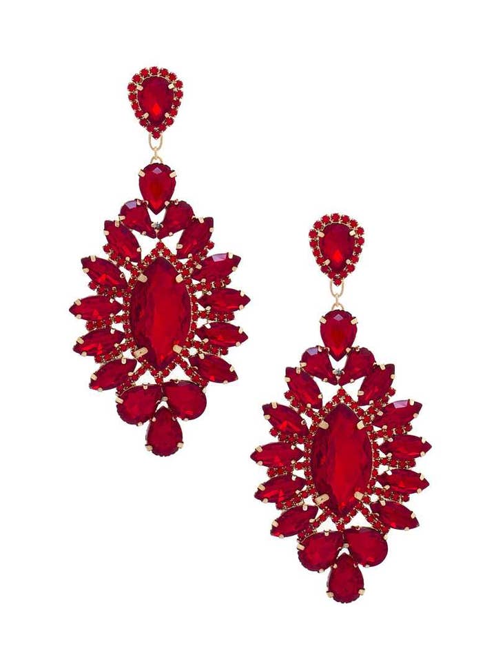 Marquise Rhinestone Dangle Earring for wholesale by CC Wholesale Clothing
