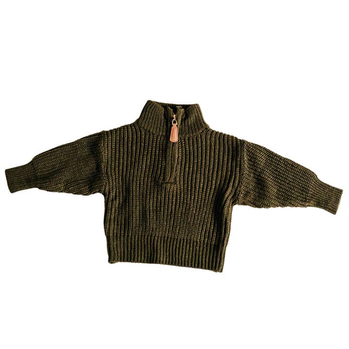 Dark Green Sweater - Infant for wholesale by HAHA MAMA Clothing