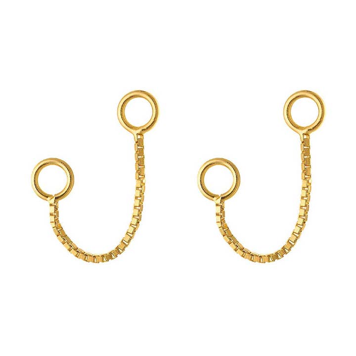 Conector de Corrente de Brinco 20mm Prata de Lei Vermeil Dourado por atacado de Jewelry Bar