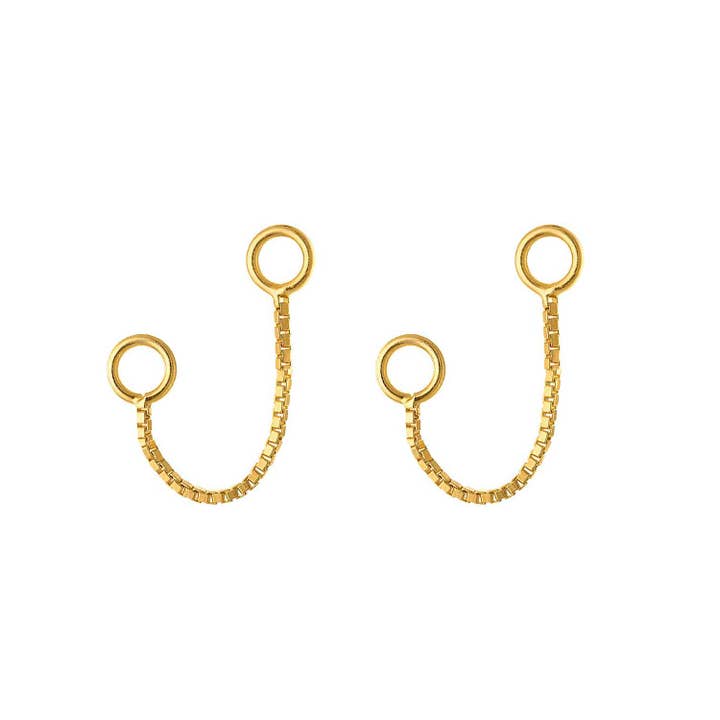 Earring Chain Connector 20mm Sterling Silver Gold Vermeil for wholesale by Jewelry Bar