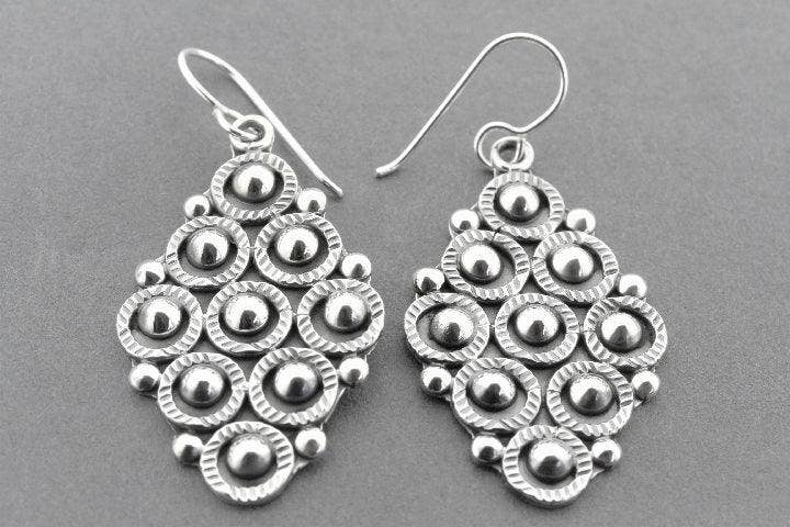 Makers & Providers - Wholesale Dangle earrings - Tribal Fabric Earring - Sterling Silver