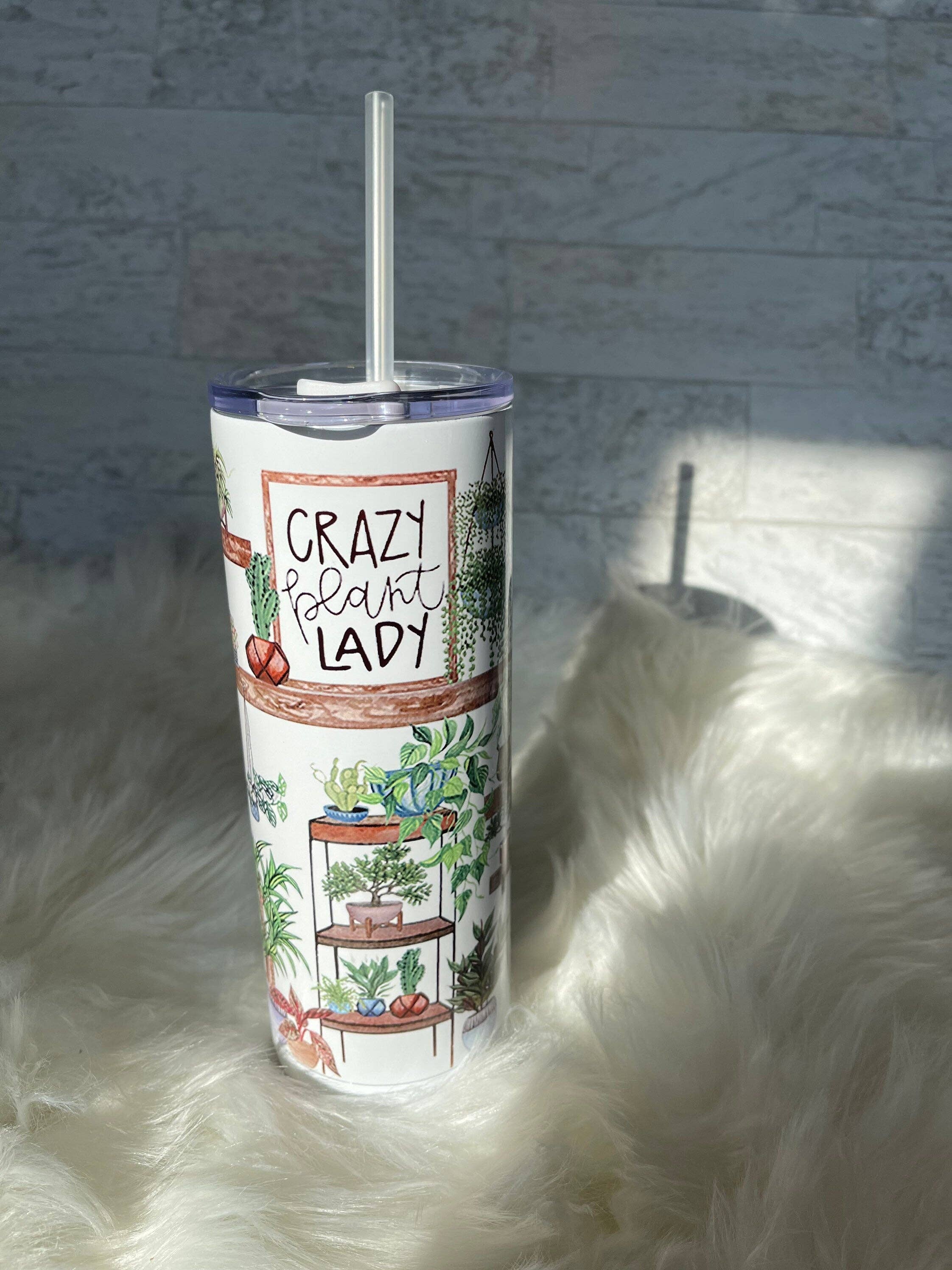 The Potted Oasis - Wholesale Insulated Mug/Tumbler - Crazy Plant Lady Tumbler1
