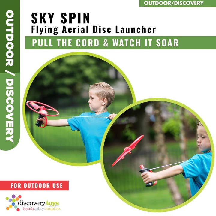 Discovery Toys - Wholesale Toy Set - Kids - SKY SPIN Flying Copter Outdoor Toy