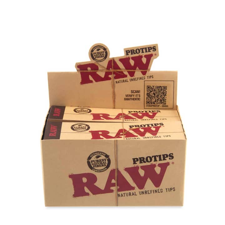 Cannatron - Wholesale Retailer Display - Paper & Novelty - RAW Papers Pro Tips Filter Tips 21pk Booklet 24ct Display