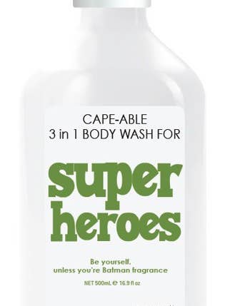 Skurril - Power-Duschgel für Superhelden für den Großhandel von Cognescenti Pty Ltd