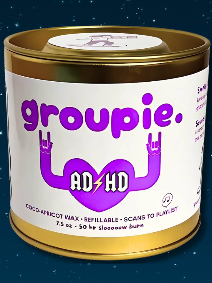 ADHD Playlist Candle ⭐ BEST SELLER ⭐ for wholesale by groupie candles