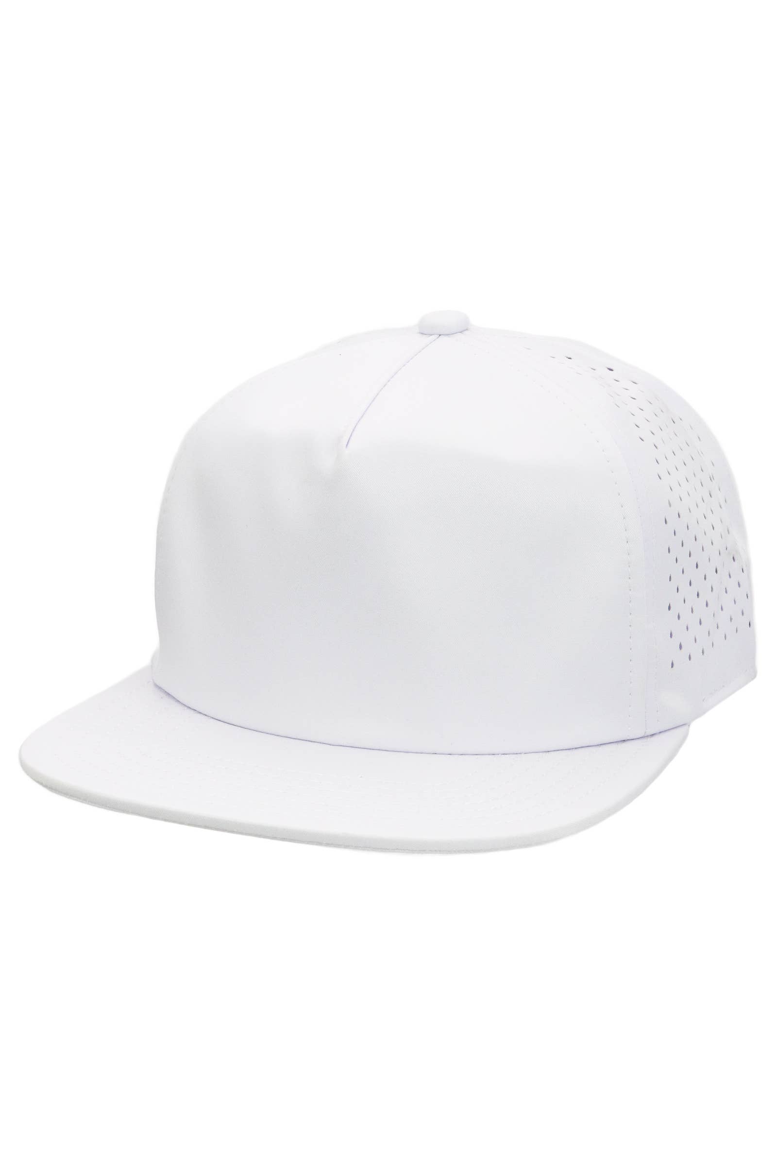Cap Zone - Wholesale Flat Brim Cap - Unisex - Five Panel Unstructured Polyester Perforated Snapback9