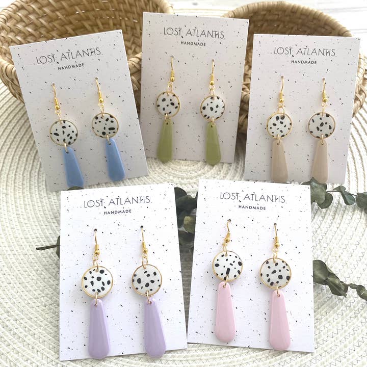 Clay Earrings - Spring Bella Dangles - Polymer Clay Earrings for wholesale by Lost Atlantis