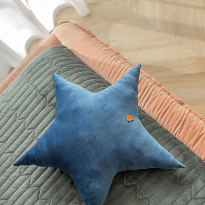 Midnight Blue Star Pillow for wholesale by Sheepers