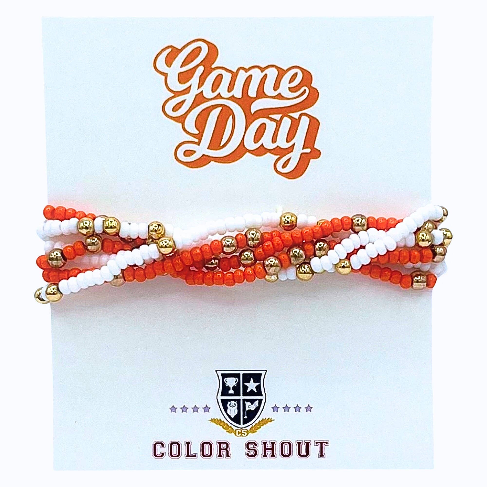 Color Shout - Wholesale Jewelry Set - Game Day Team Colors: Set of 6 Stretch Bracelets20