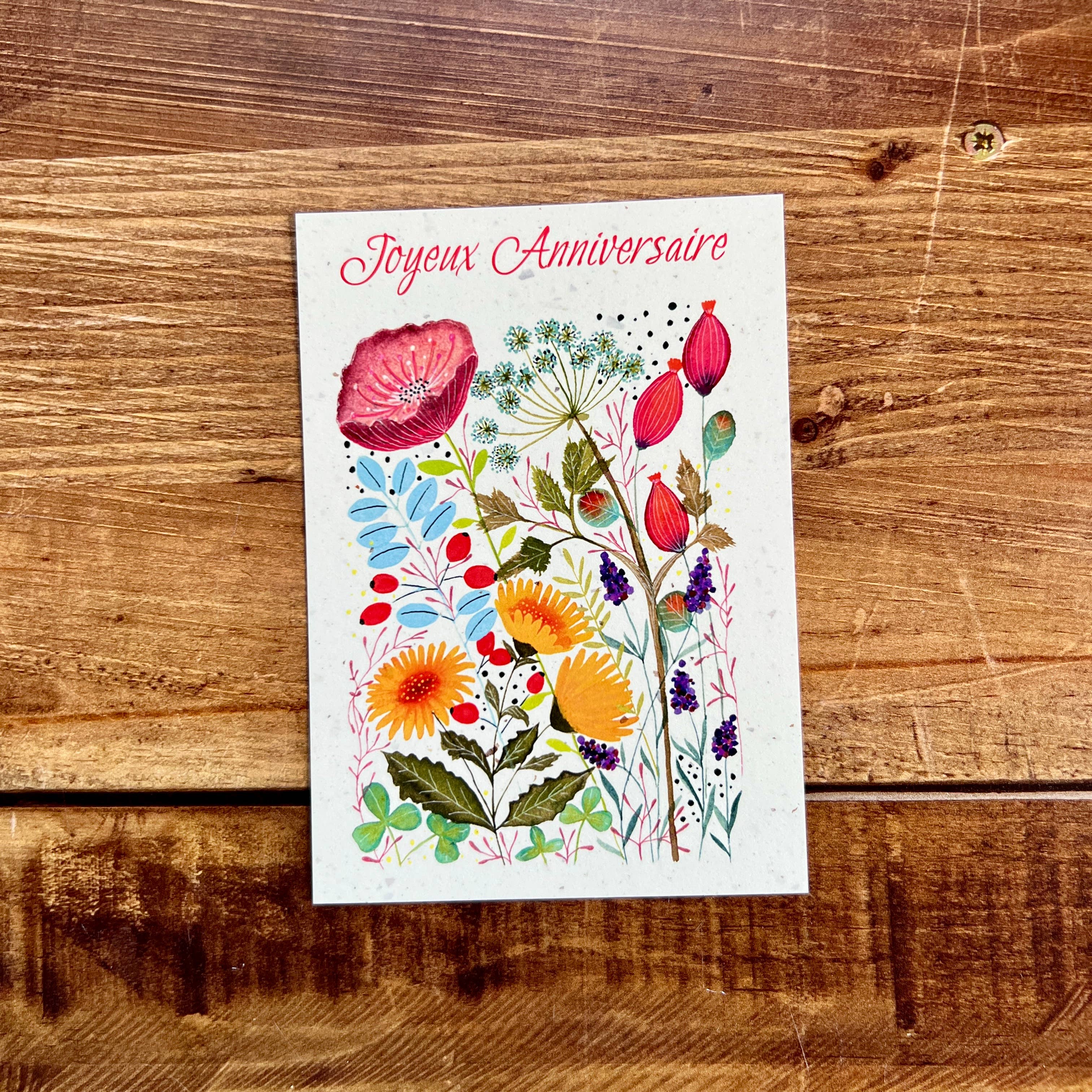 Les cartes de Lulu – wholesale Birthday card – A6 postcard happy birthday illustrated in watercolor6