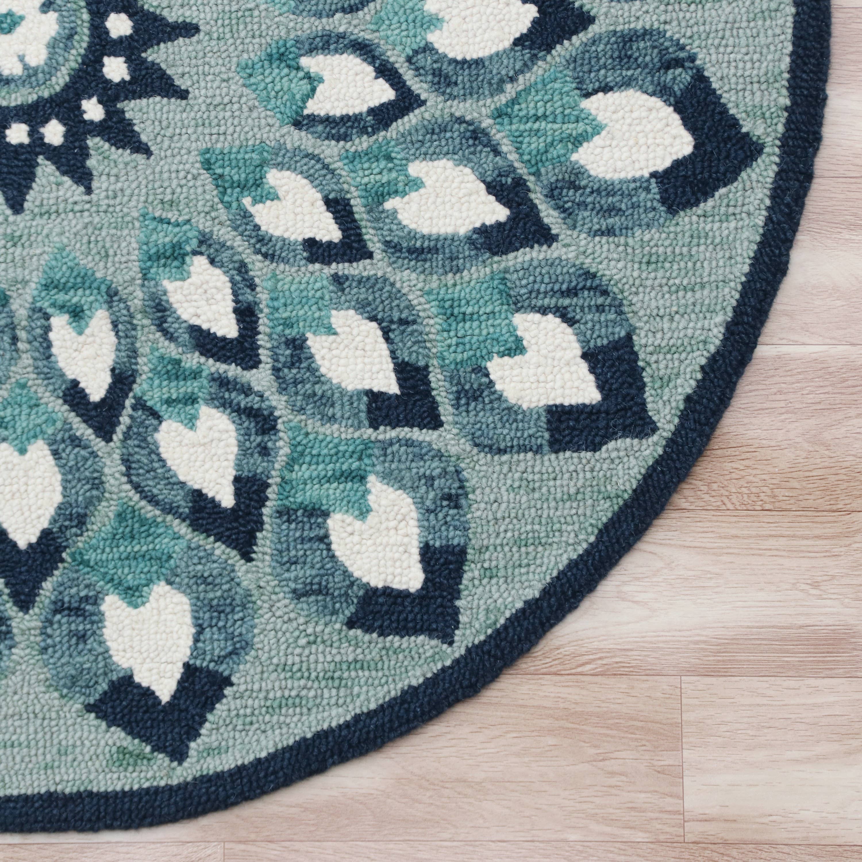 LR Home - Wholesale Area Rug - Raelyn Vintage Floral Hand-Tufted Wool Round Indoor Area Rug54