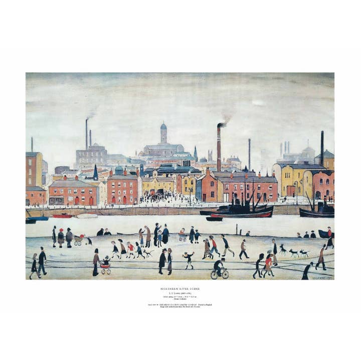 Scène de rivière du Nord par L. S. Lowry - Impression d'art. pour la vente par Ganymed Press