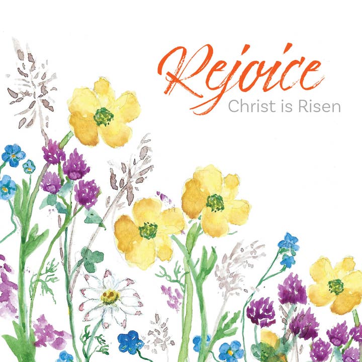Rejoice Christ is Risen, Pack of 5 Religious Easter Cards for wholesale by Just Cards Direct