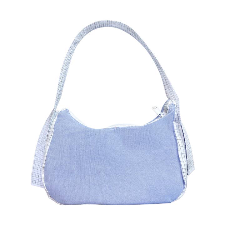 Shirting Shoulder Bag - Classic Blue for wholesale by JUNK GOLD