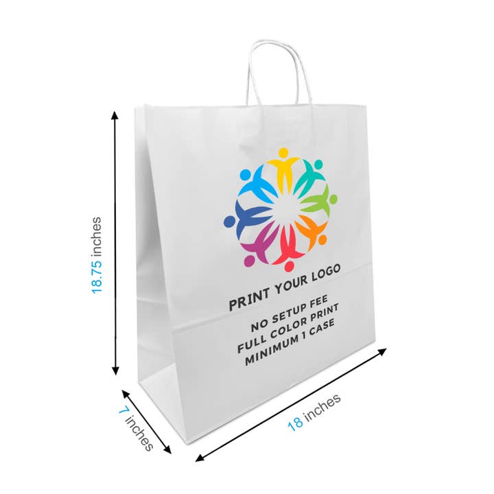 Wholesale Jumbo Paper Bags Wholesale Custom Print Jumbo White