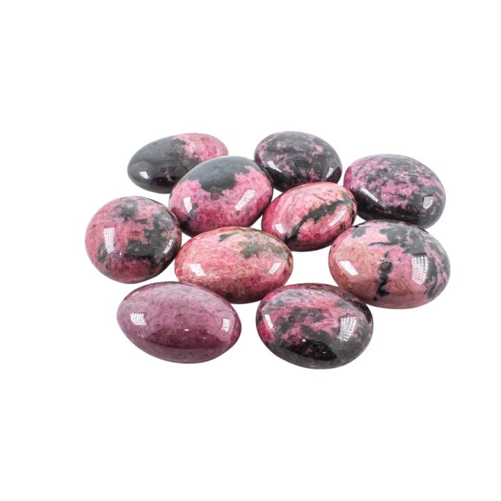 Quasar Gems USA - Wholesale Spiritual Stone/Crystal - Rhodonite Gallets Palm Stone 1kg/2lbs1