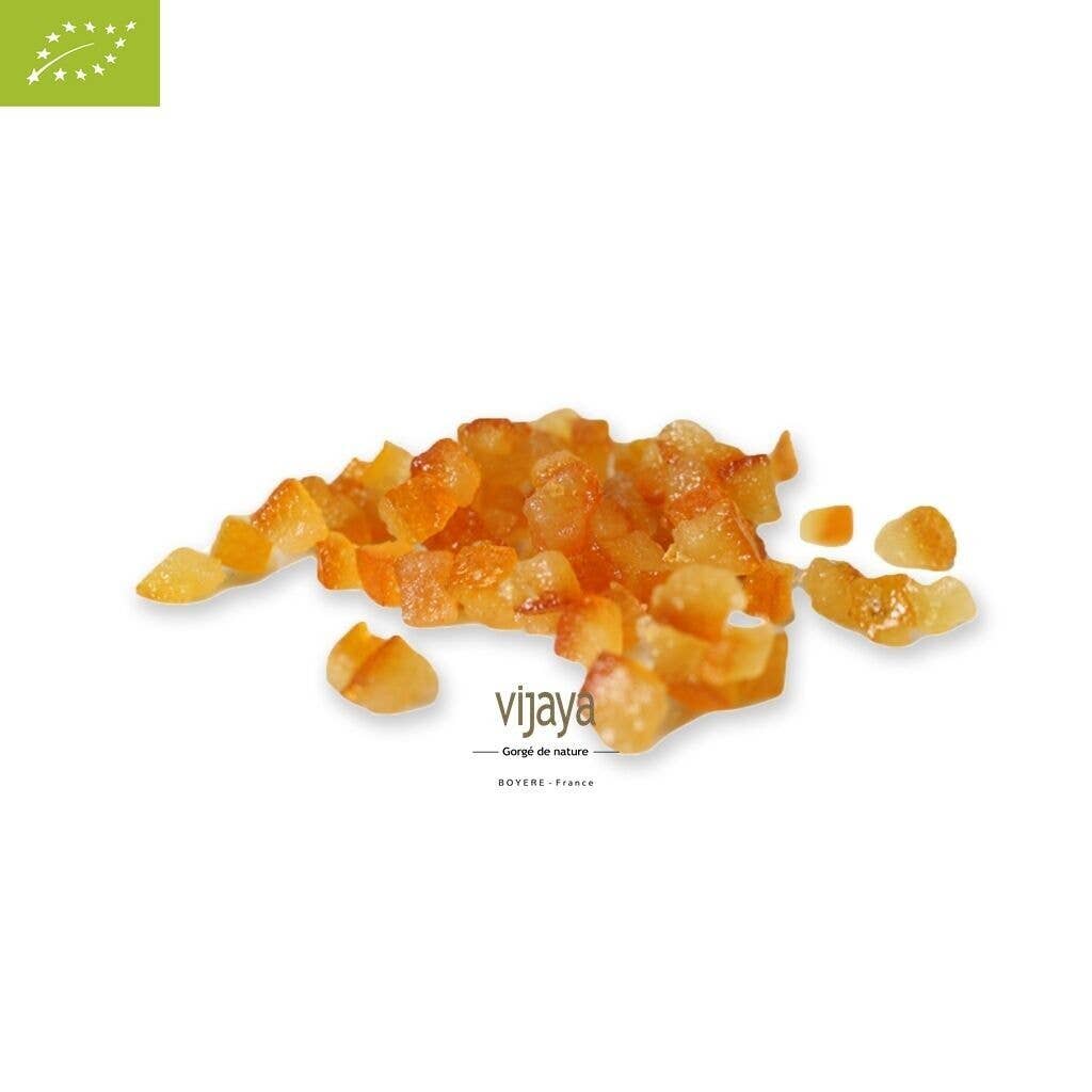 VIJAYA - SAS J.L. BOYERE - Wholesale Dried/Dehydrated Fruit - Candied Orange Peel - Cubes - 125g - 5 mm - Organic*2