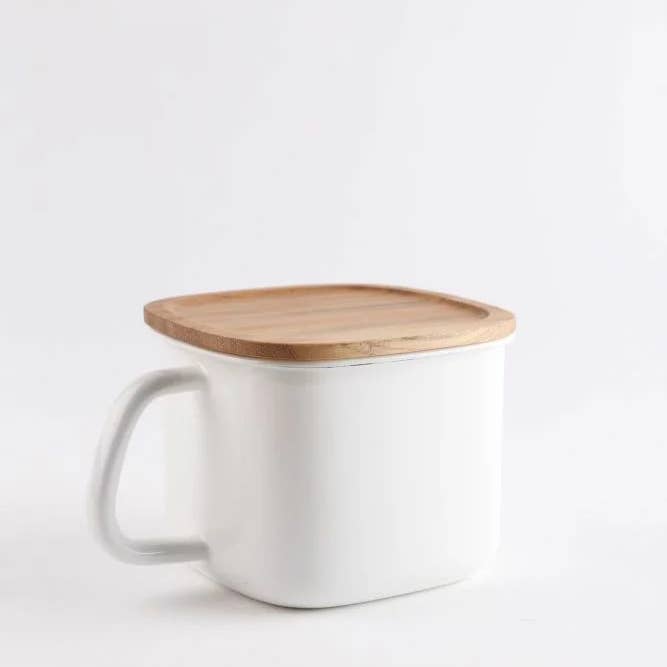 MISO emaille pot | wit voor wholesale door Chabatree
