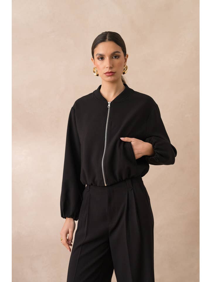 Attentif Paris - Vendita all'ingrosso Bomber - Donna - Bomber corto Aura con collo classico36