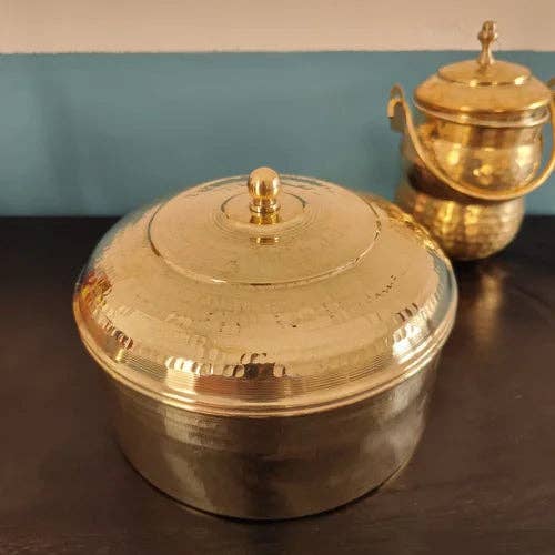 SAMA Homes - Wholesale Food Storage Container - Brass Roti Box with Tin Coating - Large3