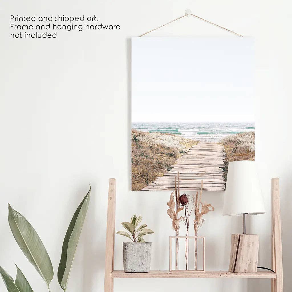 Art Lane - Wholesale Art Print - Beige Beach Pathway Wall Decor. Modern Boho Print0
