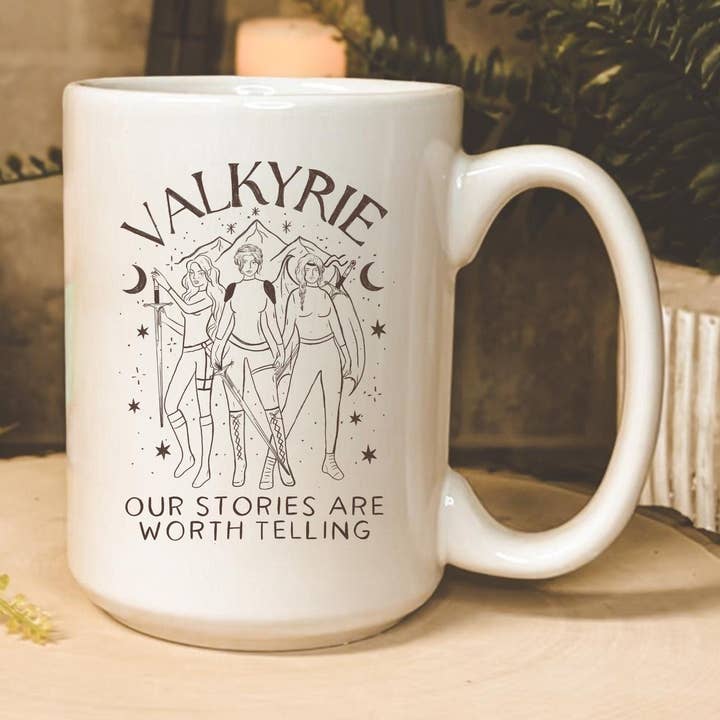 Officially Licensed Valkyrie ACOTAR Coffee Mug | SJM Bookish Merch | FMC Nesta Gwyn Emerie | Sarah J Maas Gifts | Fantasy Reader Cup for wholesale by CrescentCatCo