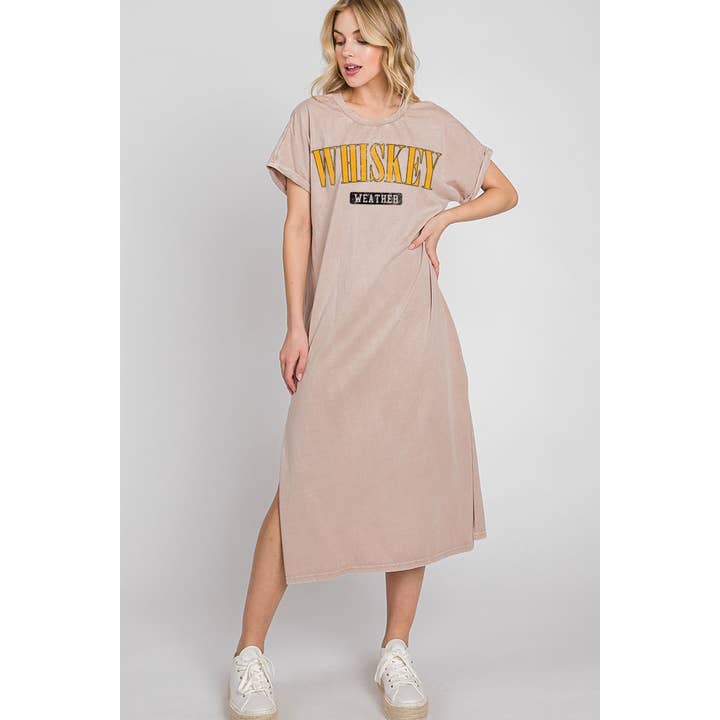 HRTandLUV - Wholesale Dress - Women's - WHISKEY WEATHER MINERAL GRAPHIC DRESS 5