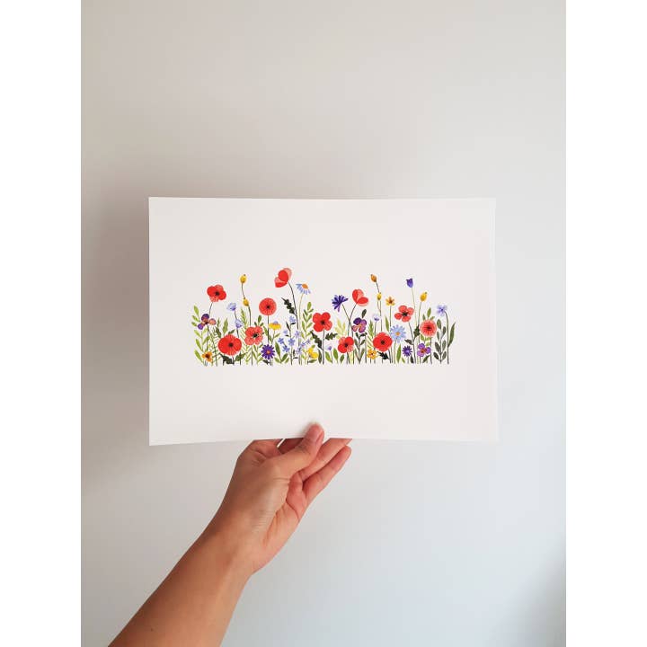 Anna Lau Art - Wholesale Art Print - Hey Poppies: A5 / A4 Watercolour Floral Art Print2