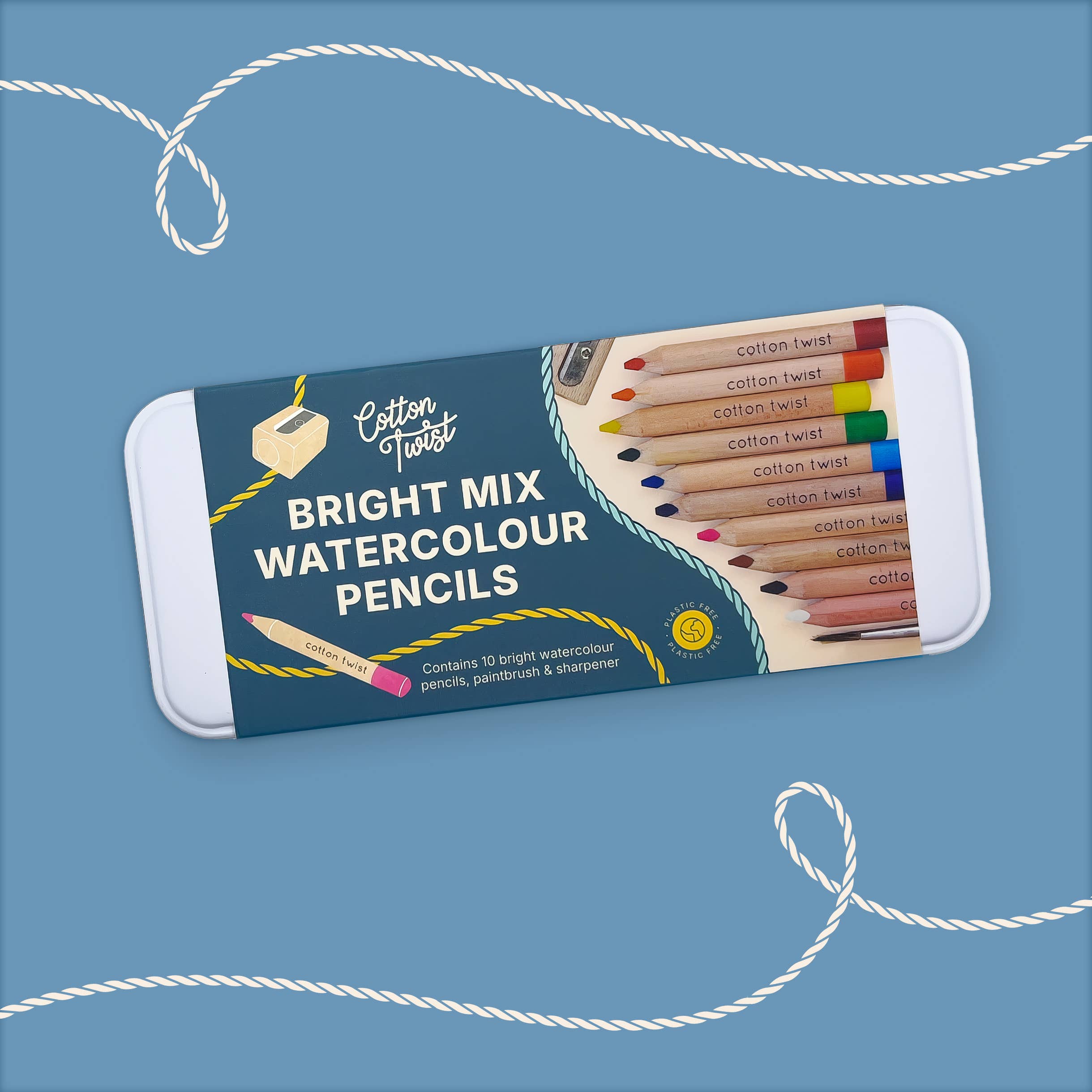 Cotton Twist (USA DUTIES PAID) - Vente Crayons de couleur - Ensemble de crayons aquarelle Bright Mix5