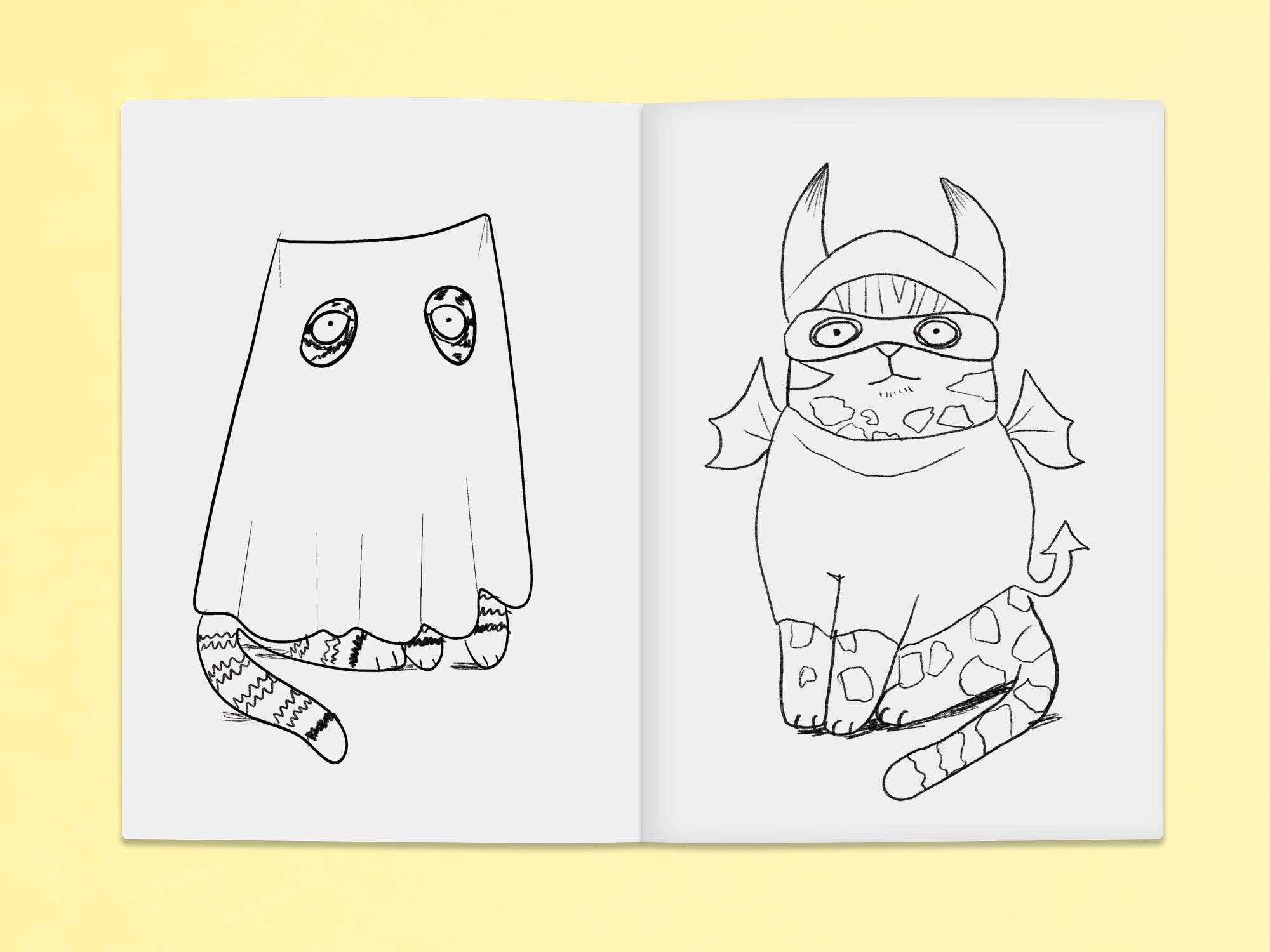 Jo Clark Design - Wholesale Coloring & Activity Book - Kids & Baby - Spooky Cats Colouring Book2