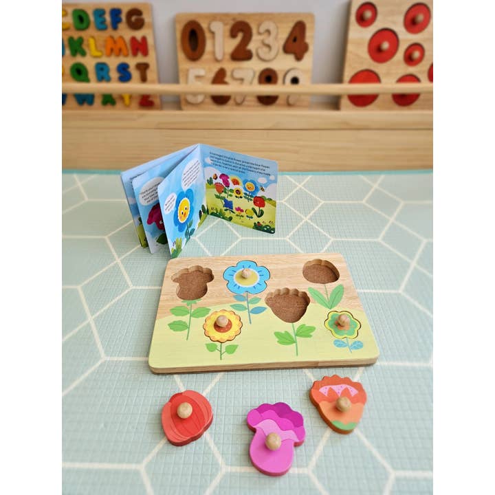 Conjunto de rompecabezas y libro de jardín de flores para venta al por mayor de QToysUSA