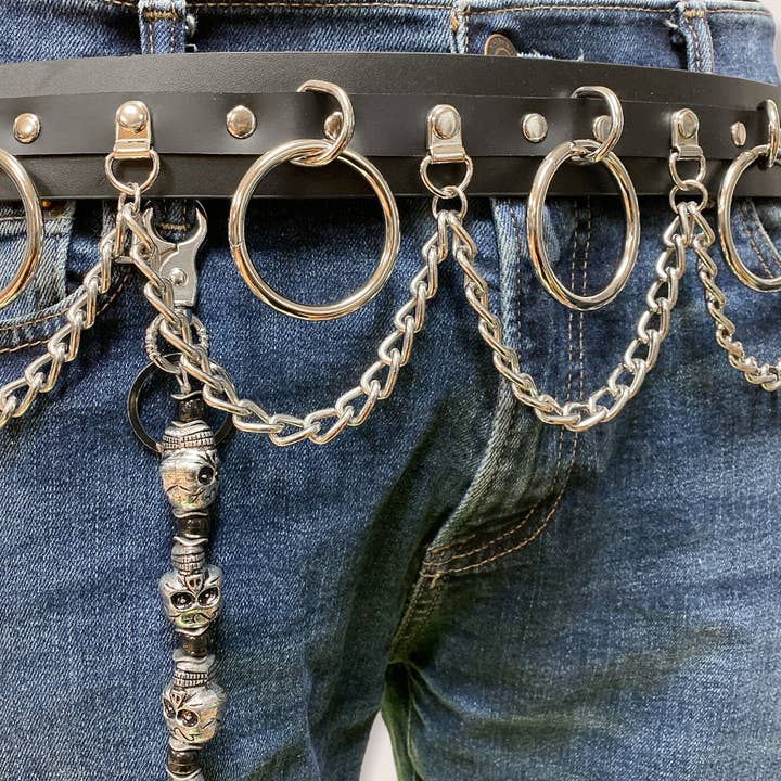 Funk Plus - Wholesale Belt - Women's - BT501L CHAIN D RING BONDAGE BELT