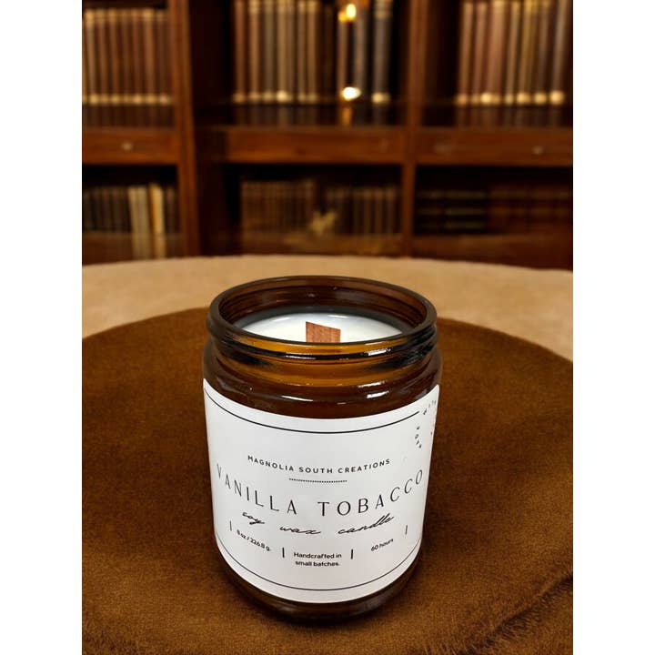 Magnolia South Creations - Wholesale Jar/Filled Candle - Custom Candle with Custom Labels For Shops/Corp Gifting 8oz