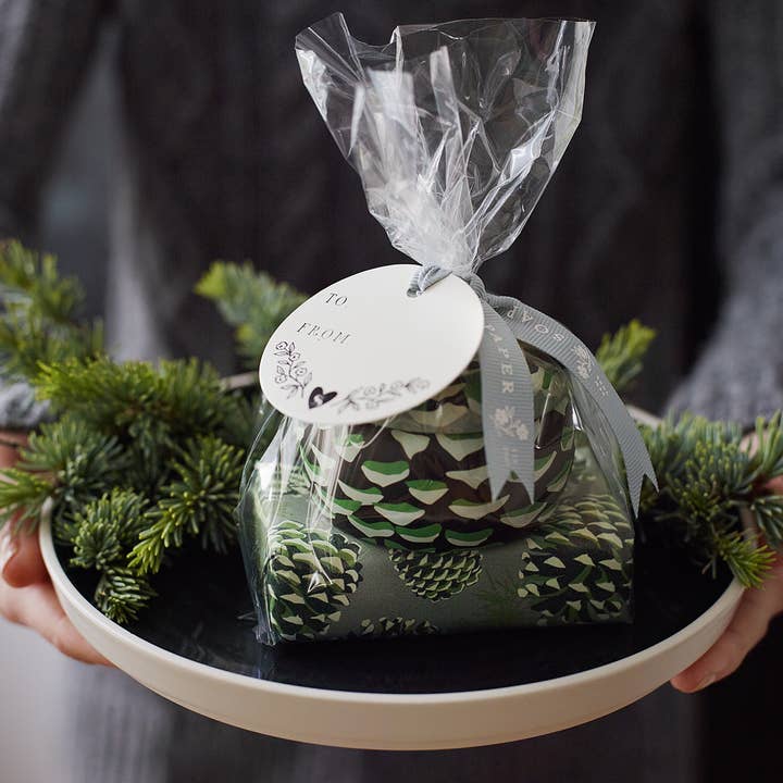 Soap & Paper Factory - Wholesale Gift Bag Set/Pack - Roland Pine Tin Candle & Soap Holiday Gift Set