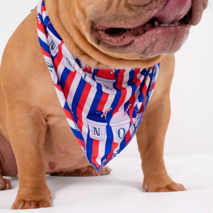 Pearls & Pelicans - Wholesale Pet Bandana - Dog - Red, White, and Sno-Balls Pet Bandana2