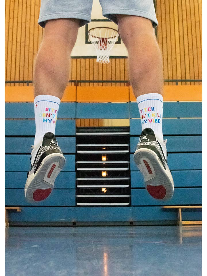 J.Clay - Wholesale Socks - Unisex - Bitch Don't Kill My Vibe - Tennis Socks