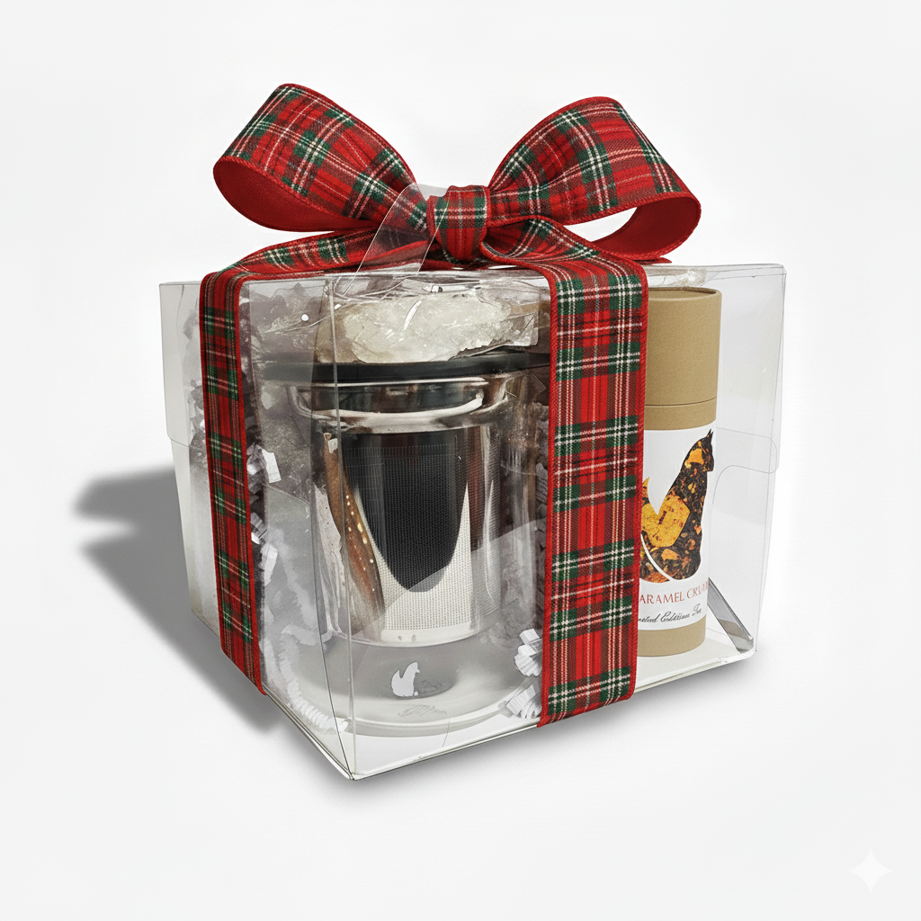 Foxy Tea® - Wholesale Tea Set - Tea Gift Set – Mug/Lid, Infuser, Tea, Towel, Sugar Crystals0