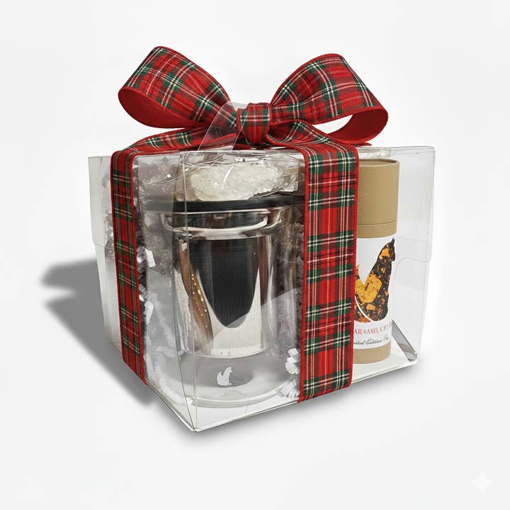 Foxy Tea® - Wholesale Tea Set - Tea Gift Set – Mug/Lid, Infuser, Tea, Towel, Sugar Crystals