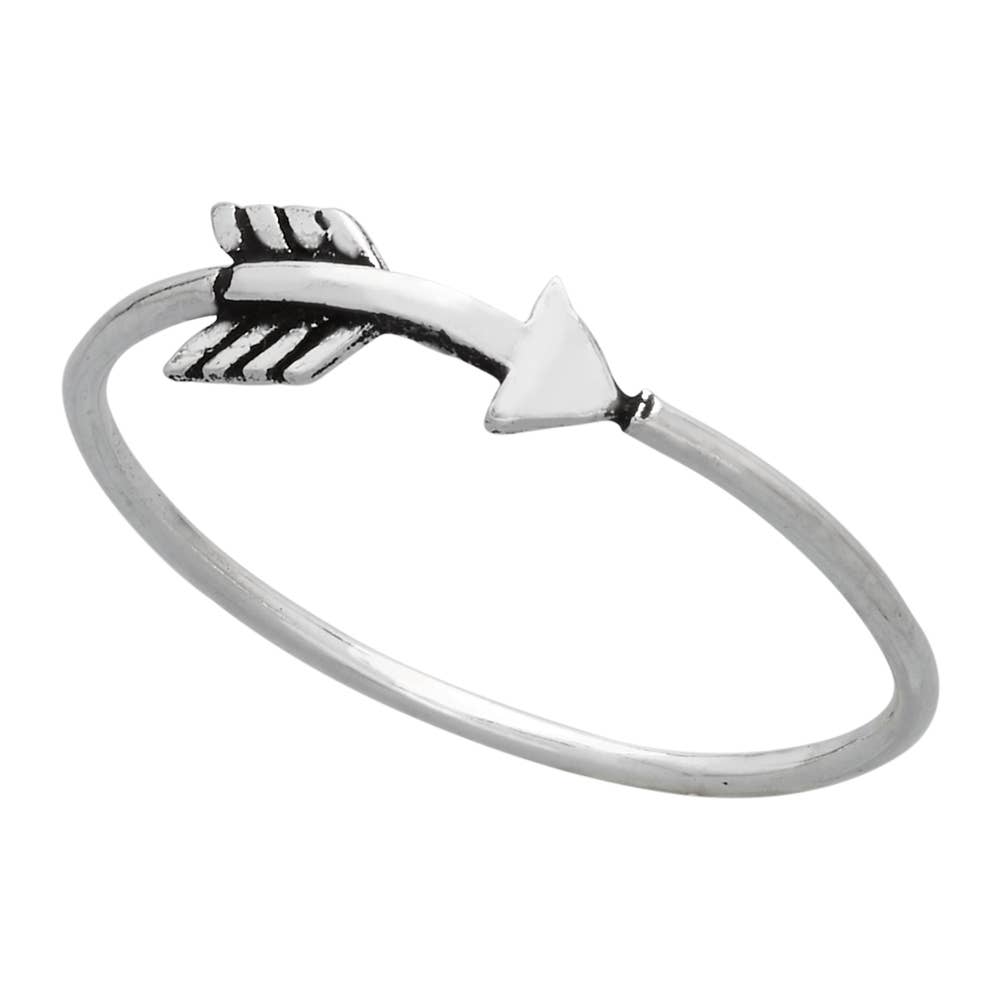 Tiger Mountain Jewelry - Wholesale Band/Stacked Ring - Me And My Arrow Sterling Silver Ring0